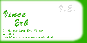 vince erb business card